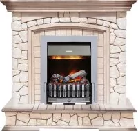 Каминокомплект Dimplex Preston - Белый/Слоновая кость с патиной с очагом Danville Chrome FB2