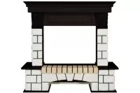 Портал Royal Flame Pierre Luxe - Белый / Венге
