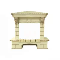 Портал угловой Royal Flame Pierre Luxe Dioramic 25 FX шампань/слоновая кость с патиной
