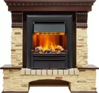 Каминокомплект Dimplex Pierre Luxe - Темный дуб / Сланец с очагом Brookline Black