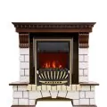 Электрокамин Royal Flame Pierre Luxe угловой - Темный дуб / Белый с очагом Aspen Gold 1