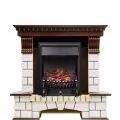 Электрокамин Royal Flame Pierre Luxe угловой - Темный дуб / Белый с очагом Fobos FX Black 1
