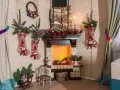 Электрокамин Dimplex Pierre Luxe - Темный дуб / Сланец с очагом Danville Antique Brass FB2 4