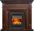 Электрокамин Dimplex Alexandria - Махагон коричневый антик с очагом Brookline Black 1