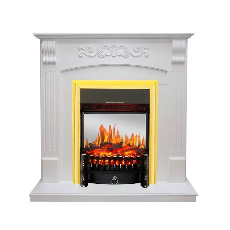 Электрокамин Royal Flame Sorrento - Белый дуб с очагом Fobos FX M Brass