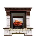 Электрокамин Royal Flame Pierre Luxe угловой - Темный дуб / Белый с очагом Fobos FX M Black 1