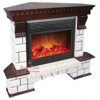 Портал Royal Flame Pierre Luxe угловой под Jupiter/ Dioramic 28 темный дуб
