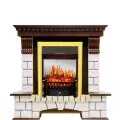 Электрокамин Royal Flame Pierre Luxe угловой - Темный дуб / Белый с очагом Fobos FX M Brass 1