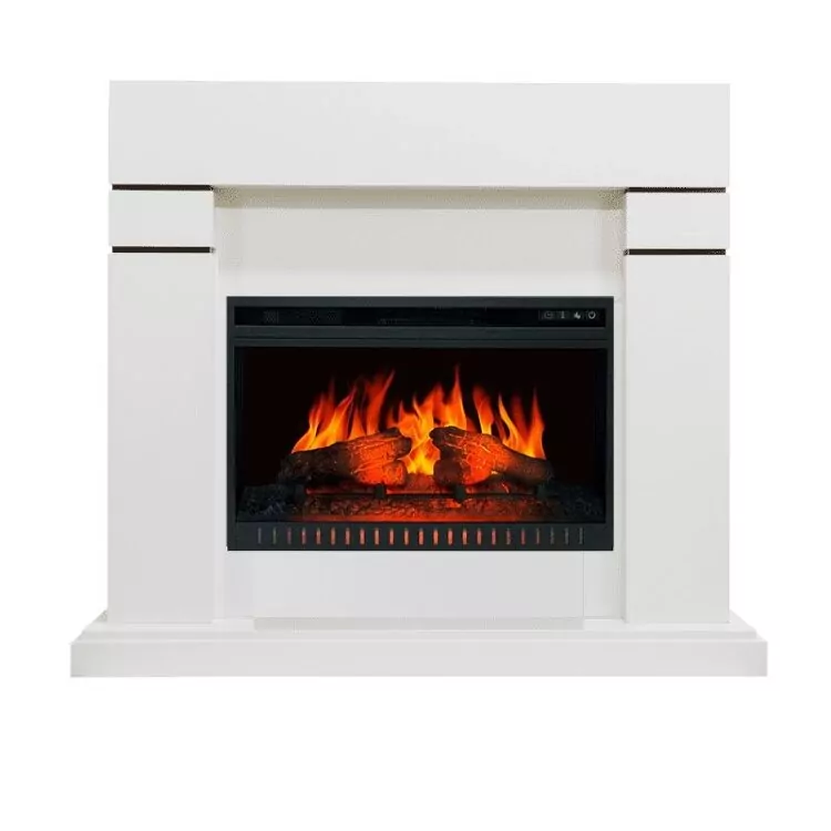 Электрокамин Royal Flame Lindos - Белый (Высота 915 мм) с очагом Vision 26 EF LED FX