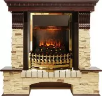 Каминокомплект Dimplex Pierre Luxe - Темный дуб / Сланец с очагом Atherton