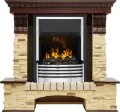 Электрокамин Dimplex Pierre Luxe - Темный дуб / Сланец с очагом Flagstaff 1