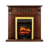 Каминокомплект Royal Flame Venice - Махагон коричневый антик с очагом Fobos FX Brass