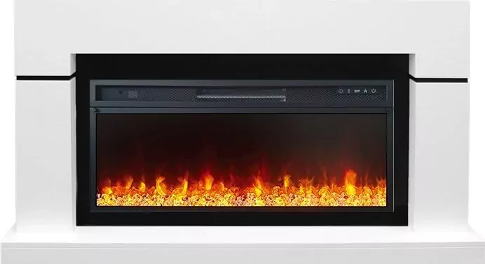 Электрокамин Royal Flame Lindos - Белый (Ширина 1470мм) с очагом Vision 42 LED