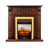 Каминокомплект Royal Flame Venice - Махагон коричневый антик с очагом Fobos FX M Brass