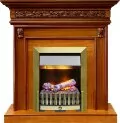 Электрокамин Dimplex Valletta - Орех с очагом Danville Antique Brass FB2 1