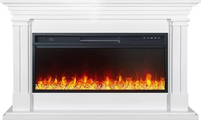 Электрокамин Royal Flame Lyon  - Белый ( Ширина 1440 мм) с очагом Vision 42 LED