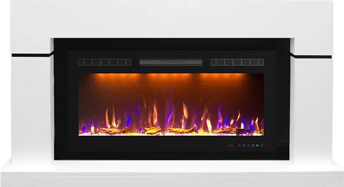 Электрокамин Royal Flame Lindos - Белый (Ширина 1470мм) с очагом Crystal 36 RF