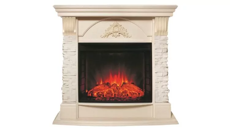 Камин электрический RealFlame Athena WT с очагом Evrika 25,5 LED