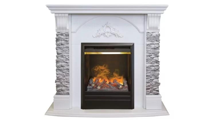 Камин электрический RealFlame Athena GR WT c очагом 3D Olympic