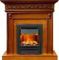 Электрокамин Dimplex Valletta - Орех с очагом Brookline Black 1