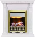 Электрокамин Dimplex Orlean - Белый дуб с очагом Danville Antique Brass FB2 1