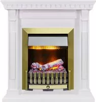 Каминокомплект Dimplex Orlean - Белый дуб с очагом Danville Antique Brass FB2