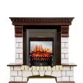 Электрокамин Royal Flame Pierre Luxe - Темный дуб / Белый с очагом Fobos FX M Black 1