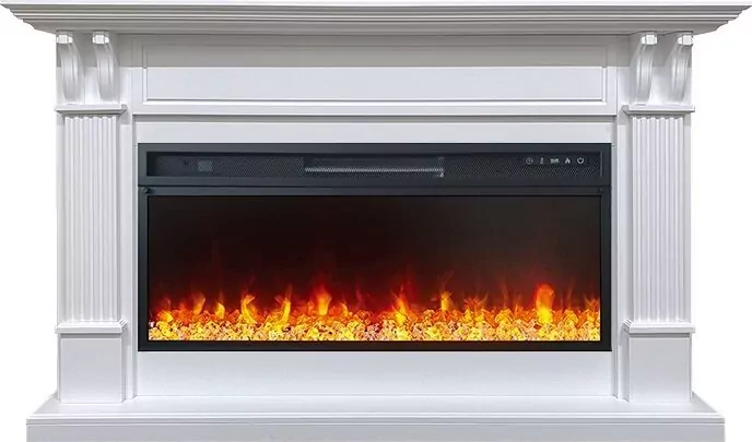 Электрокамин Royal Flame Cardiff - Белый с очагом Vision 42 LED