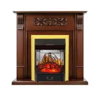 Каминокомплект Royal Flame Venice - Махагон коричневый антик с очагом Majestic FX M Brass
