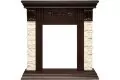 Электрокамин Dimplex Luxemburg (каменный) - Сланец/Темный дуб с очагом Danville Antique Brass FB2 3