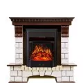 Электрокамин Royal Flame Pierre Luxe - Темный дуб / Белый с очагом Majestic FX Black 1