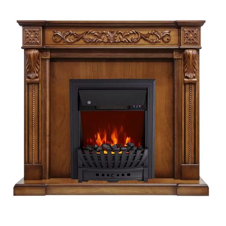 Электрокамин Royal Flame Neapol - Дуб антик с очагом Aspen Black