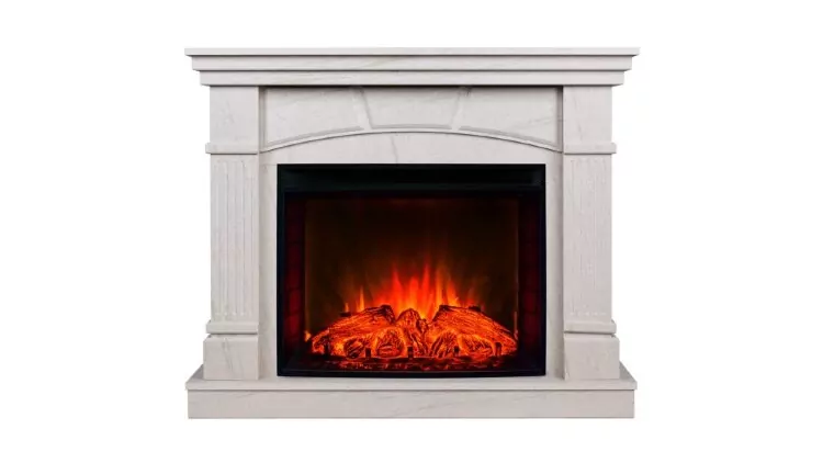 Камин электрический RealFlame History 25,5 WT с очагом Evrika 25,5