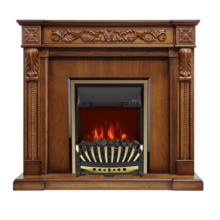 Электрокамин Royal Flame Neapol - Дуб антик с очагом Aspen Gold