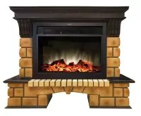 Камин электрический RealFlame Stone Brick 26 AO с Moonblaze Lux BL S