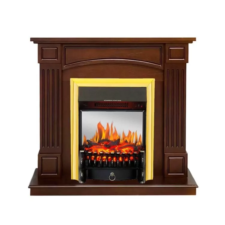Электрокамин Royal Flame Boston - Темный дуб (Высота 925см) с очагом Fobos FX M Brass