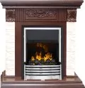 Электрокамин Dimplex Luxemburg (каменный) - Сланец/Темный дуб с очагом Flagstaff 1