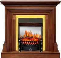 Каминокомплект Royal Flame Bradford - Орех с очагом Fobos FX M Brass