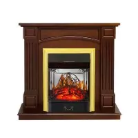 Каминокомплект Royal Flame Boston - Темный дуб (Высота 925см) с очагом Majestic FX M Brass