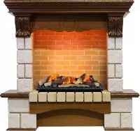 Каминокомплект Dimplex Pierre Luxe - Дуб / Шампань h=1035 мм с очагом Cassette 600 LNH-INT дрова