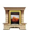 Электрокамин Royal Flame Pierre Luxe - Дуб / Шампань с очагом Fobos FX M Brass 1