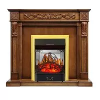 Каминокомплект Royal Flame Neapol - Дуб антик с очагом Majestic FX M Brass
