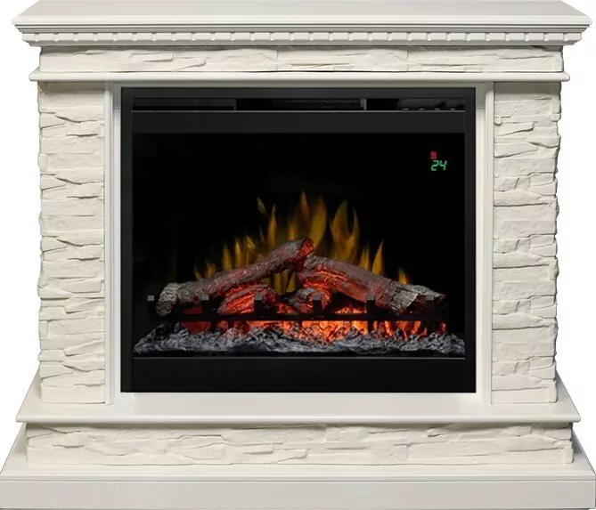 Электрокамин Dimplex Calgary - Белый / Сланец белый с очагом Symphony 26'' DF2624-L
