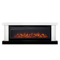 Каминокомплект Royal Flame Vancouver 60 - Белый с черным с очагом Vision 60 LOG LED