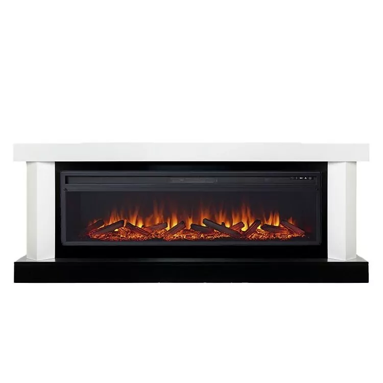 Электрокамин Royal Flame Vancouver 60 - Белый с черным с очагом Vision 60 LOG LED