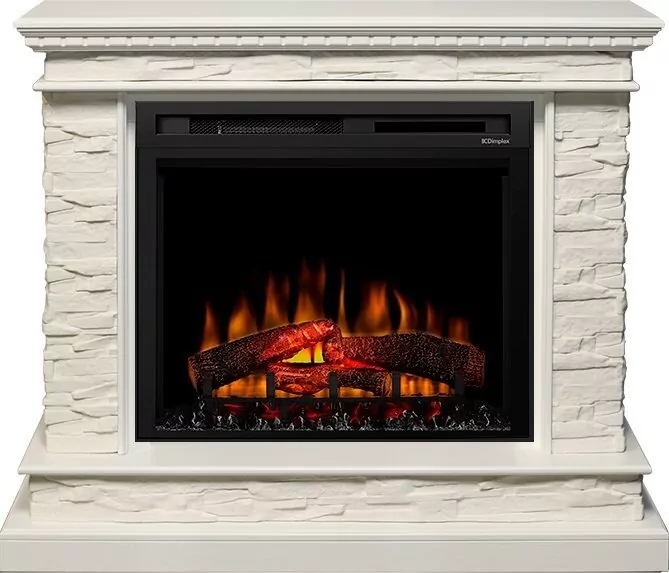 Электрокамин Dimplex Calgary - Белый / Сланец белый с очагом XHD28L-INT