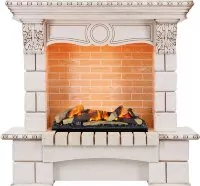 Каминокомплект Dimplex Pierre Luxe - Слоновая кость / Шампань h=1035 мм с Cassette 600 LNH-INT дрова