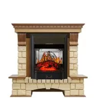 Каминокомплект Royal Flame Pierre Luxe - Дуб / Шампань с очагом Majestic FX M Black