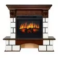 Электрокамин Royal Flame Pierre Luxe - Белый / Темный дуб с очагом Vision 23 EF LED 3D FX 1