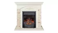 Камин электрический RealFlame Neapolis WT с очагом Majestic Lux BL S